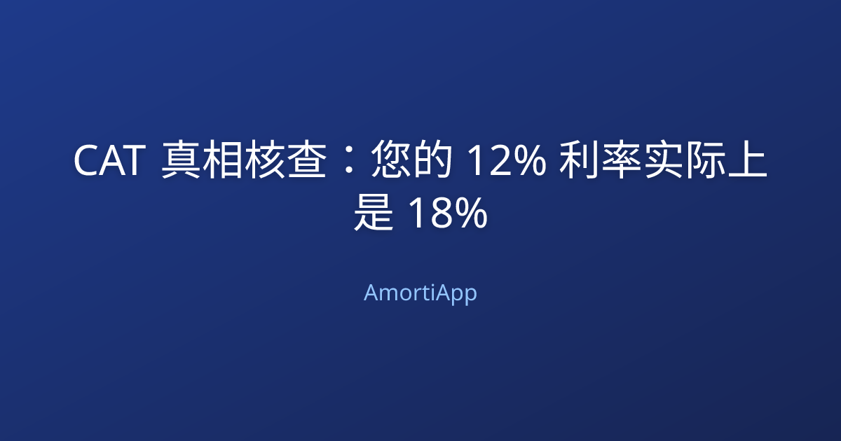 CAT 真相核查：您的 12% 利率实际上是 18%